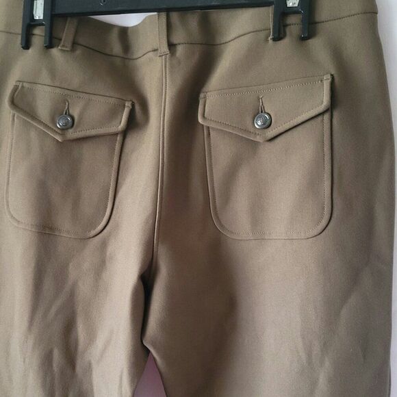 NEW Leon Max Studio Size 10 Pants Career Dressy Limited Ed. Lined dark tan NWT - Picture 6 of 10